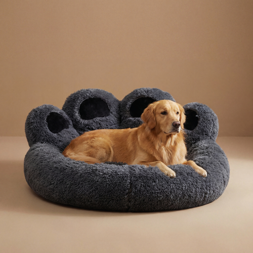 Plush Paw Dog Bed
